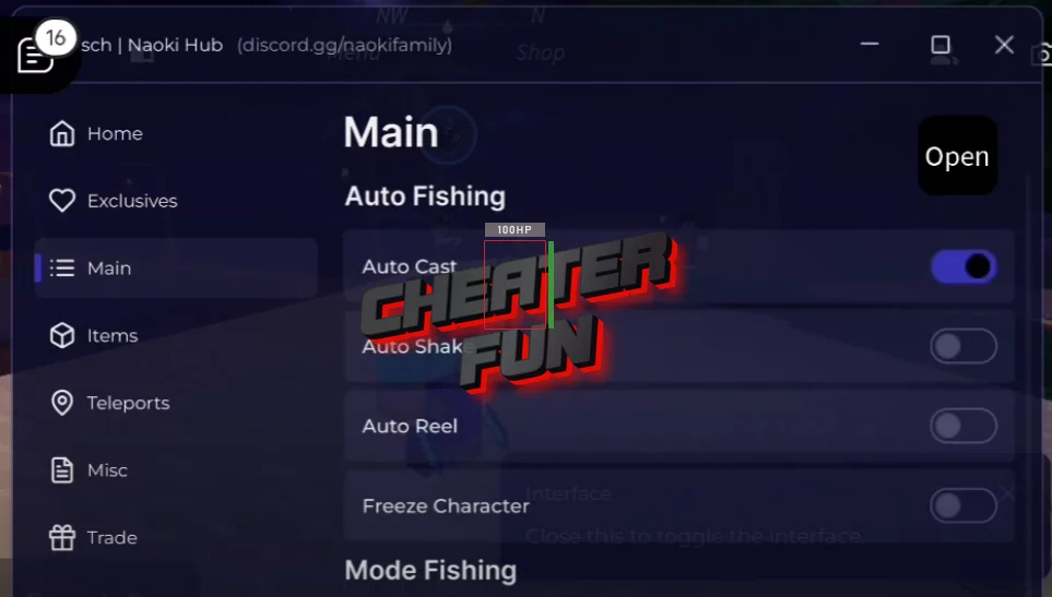 Get Fisch Roblox Script Naok iHub - AutoFish, Super OP